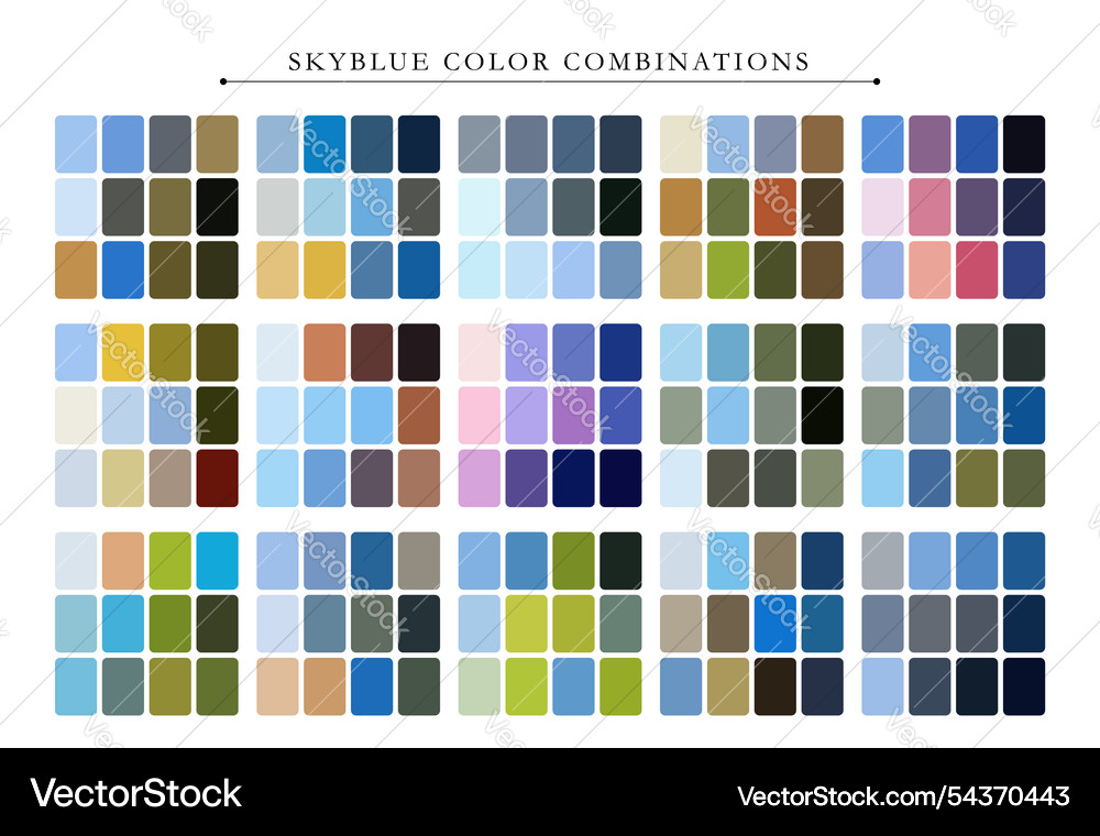 Trend color palette guide template fit Royalty Free Vector