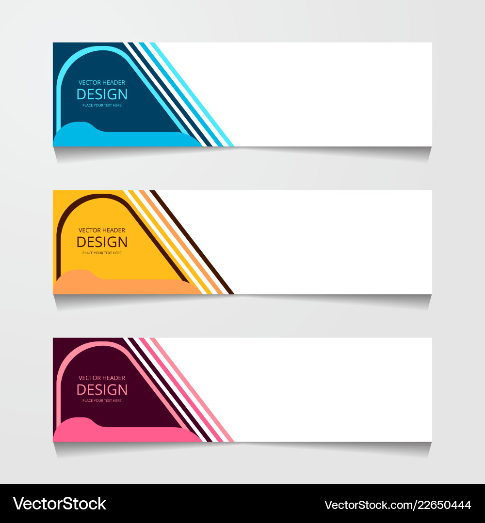 Abstract design banner web template with three Abstract design banner web template with three Vector Image