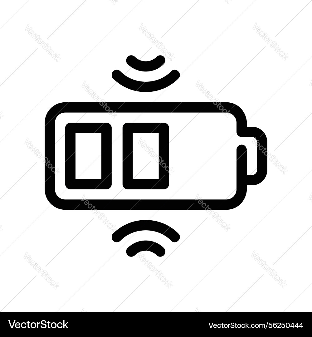Battery icon showing partial charge level while Battery icon showing partial charge level while vector image