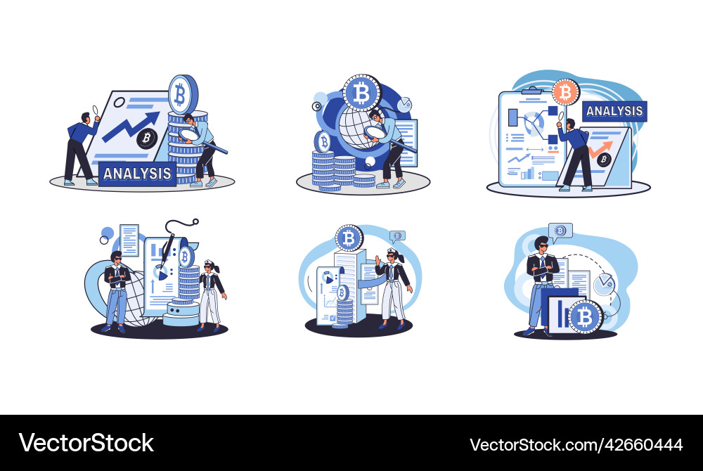 Cryptocurrency bitcoin mining metaphor blockchain Cryptocurrency bitcoin mining metaphor blockchain vector image