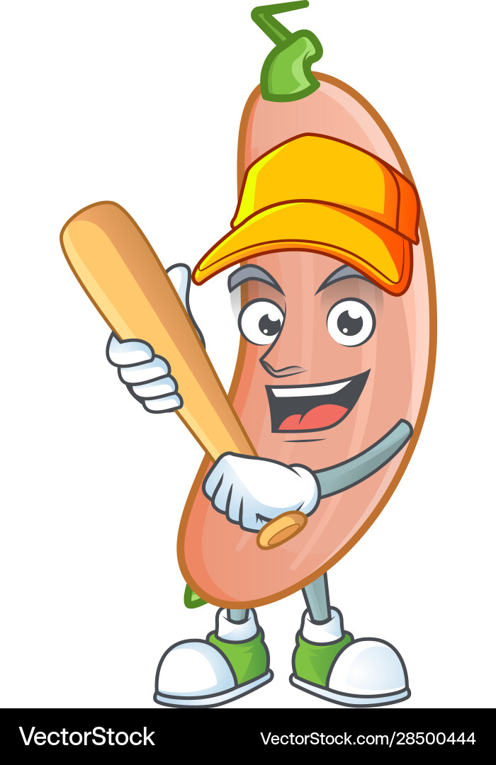 Funny smiling banana squash cartoon mascot Funny smiling banana squash cartoon mascot Vector Image