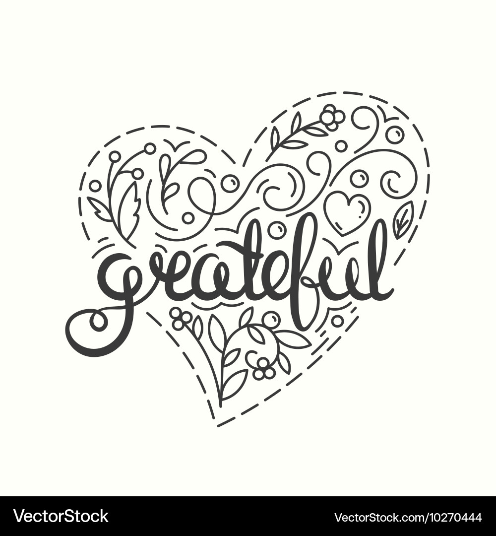 Grateful Thanksgiving Quote Card Vector Image