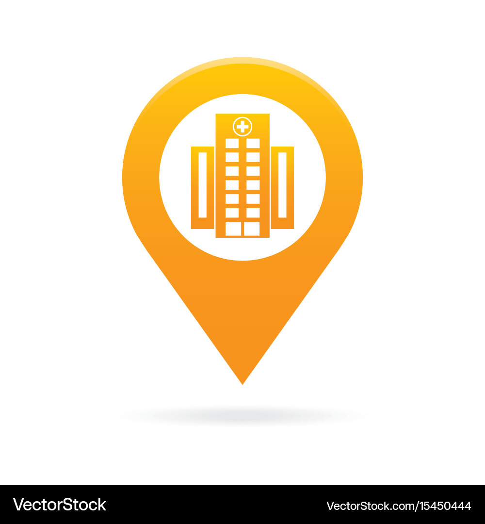 Hospital map pointer icon marker gps location vector image