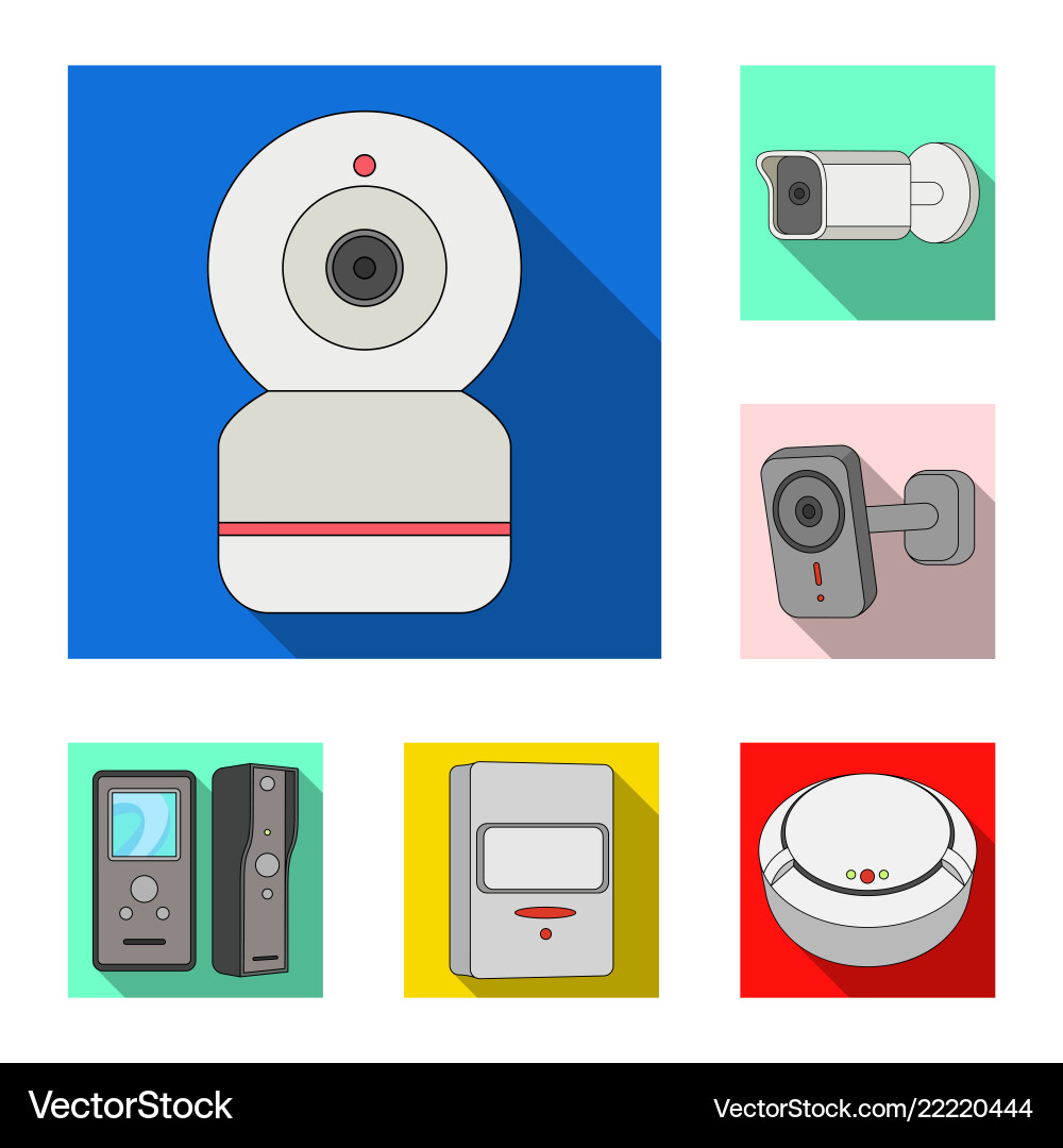 Isolated object of cctv and camera symbol set Isolated object of cctv and camera symbol set vector image