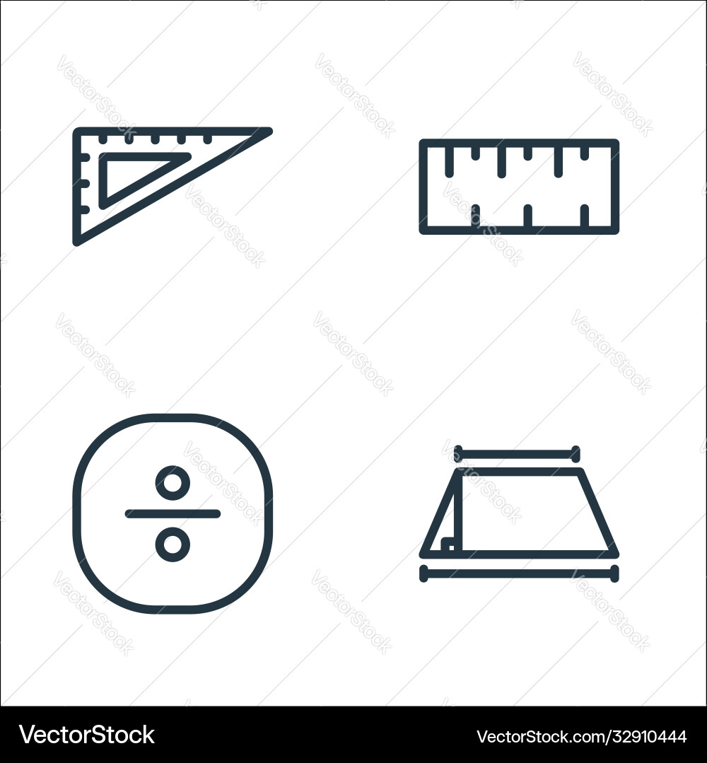Mathematics line icons linear set quality Mathematics line icons linear set quality vector image