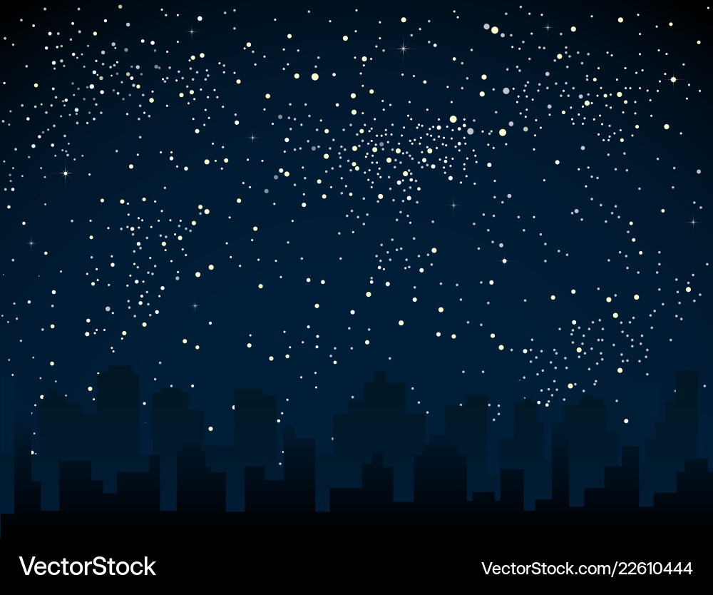 Realistische Sternenhimmel mit blau leuchtenden Sternen Realistische Sternenhimmel mit blau leuchtenden Sternen vektorbild