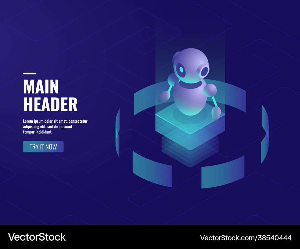 Robot ai artificial intelligence online Robot ai artificial intelligence online Vector Image
