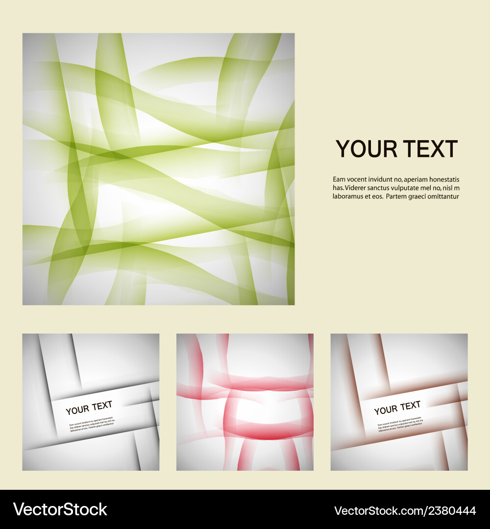 Set of abstract line background eps10 vector image