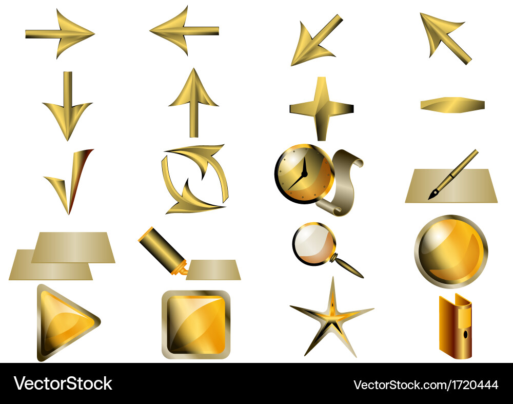 Set of basic application icons Vector Image