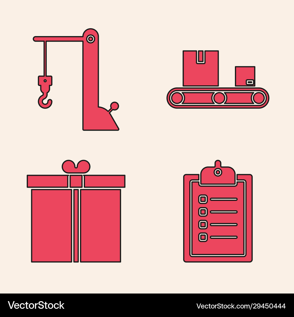 Set verification delivery list clipboard Set verification delivery list clipboard vector image