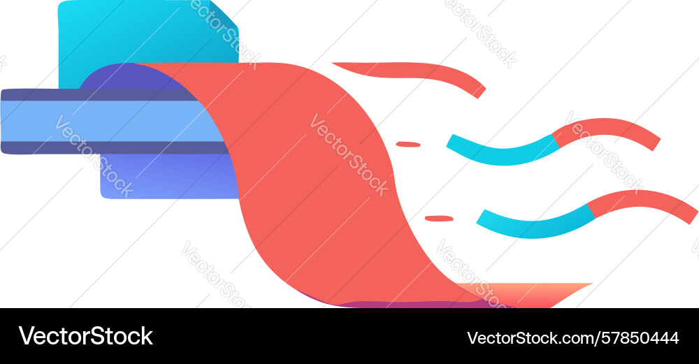 Speeding abstract form dynamic motion trail vector image