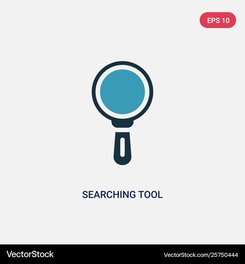 Two color searching tool icon from tools Two color searching tool icon from tools vector image