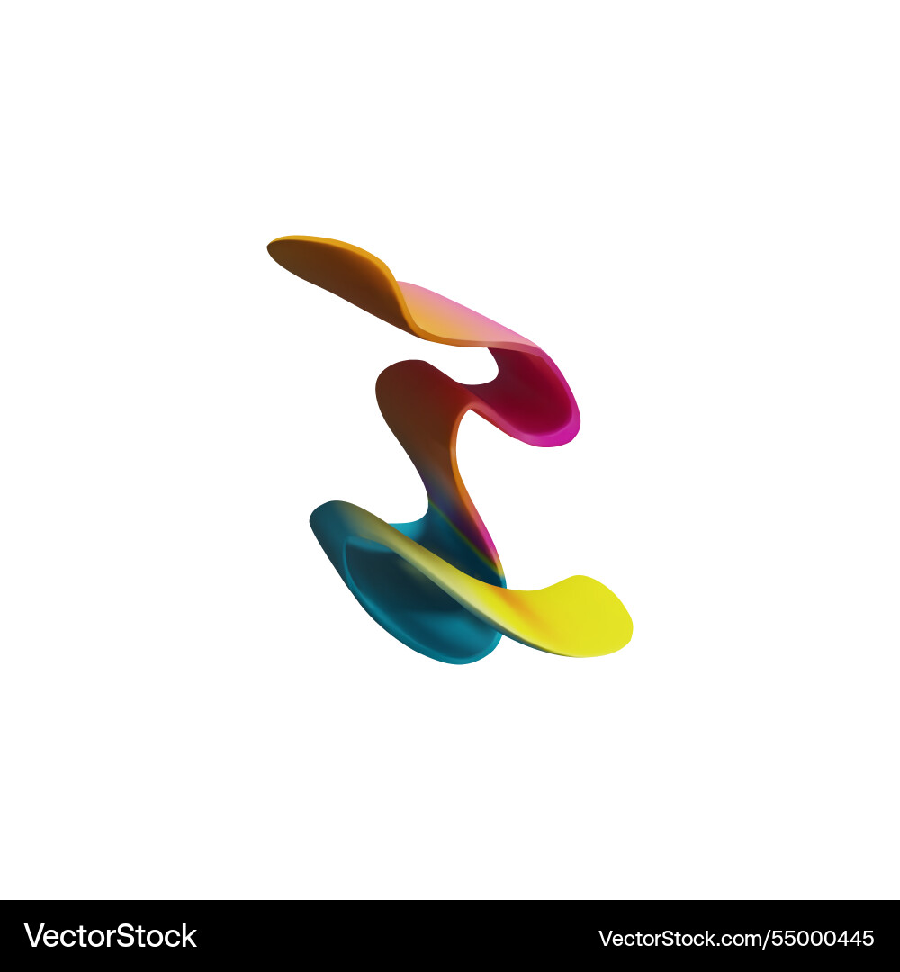 Abstract curve ribbon multicolored gradient swirl Abstract curve ribbon multicolored gradient swirl Vector Image