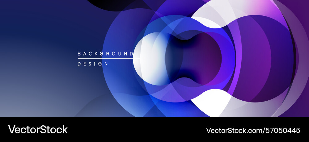 Abstract design features overlapping circles vector image