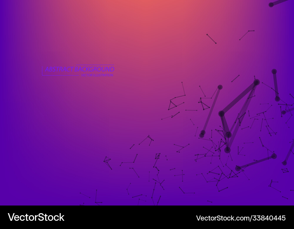 Abstrakte Partikel und Linienplexus-Effekt Vektorbild