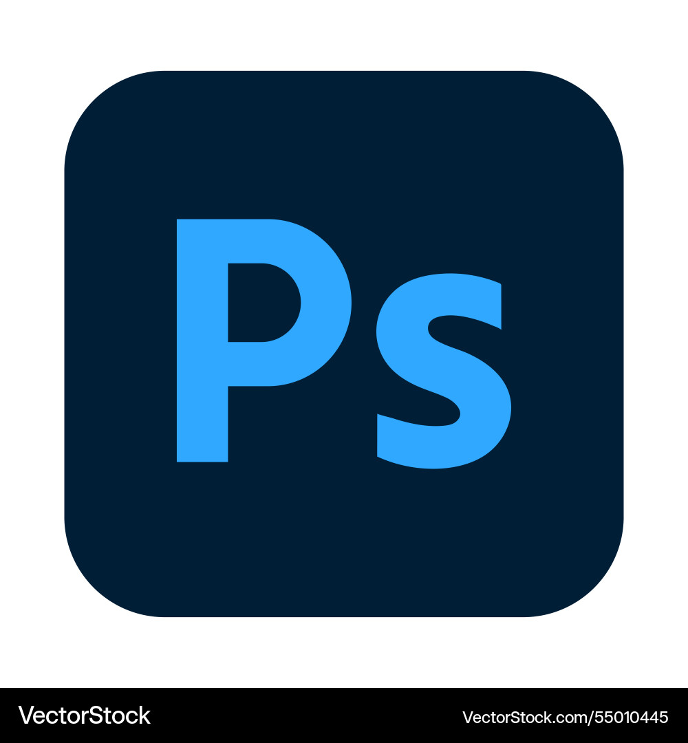 Adobe Photoshop Logo Icon vector image