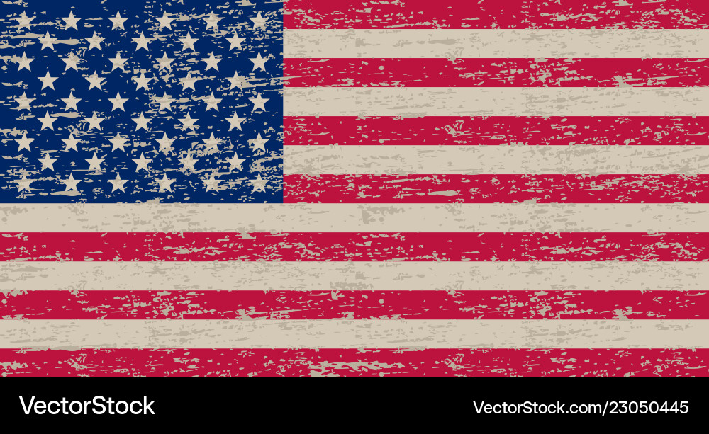 Amerikanische Fahnenbürste lackiert von usa hand Amerikanische Fahnenbürste lackiert von usa hand vektorbild