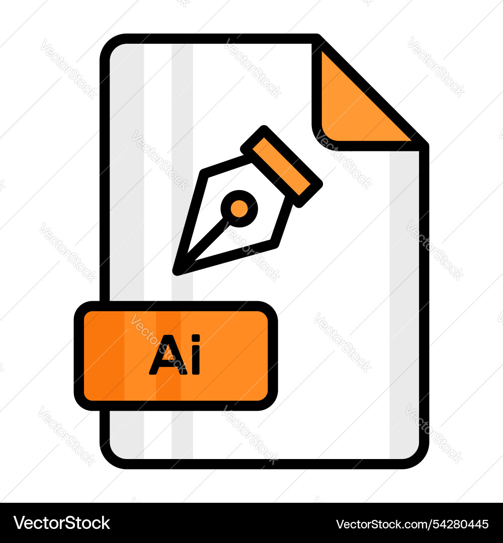 An amazing icon of ai file editable design Vector Image