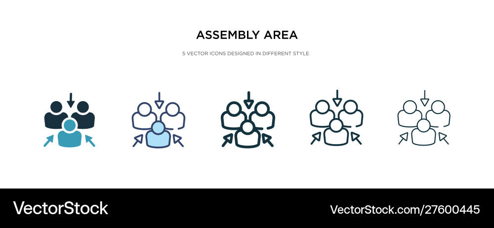 Assembly area icon in different style two Vector Image