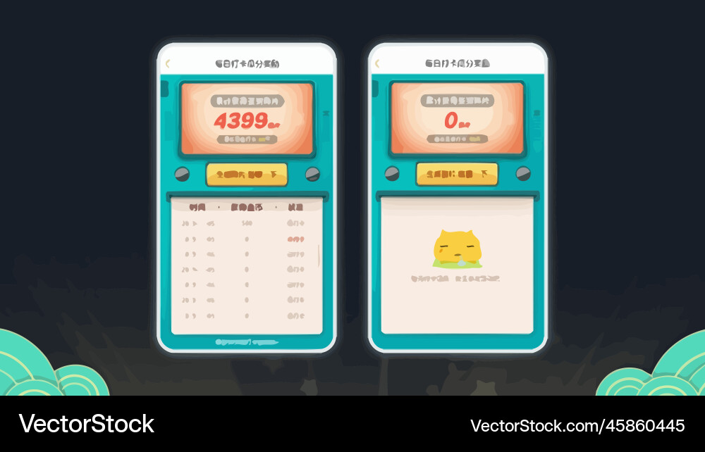 Complete set of level button game ui pop-up icon vector image
