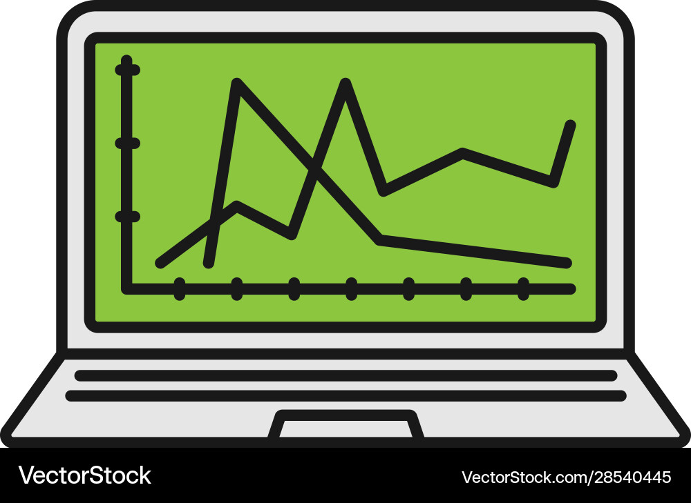 Computer diagnostics service color icon Vector Image