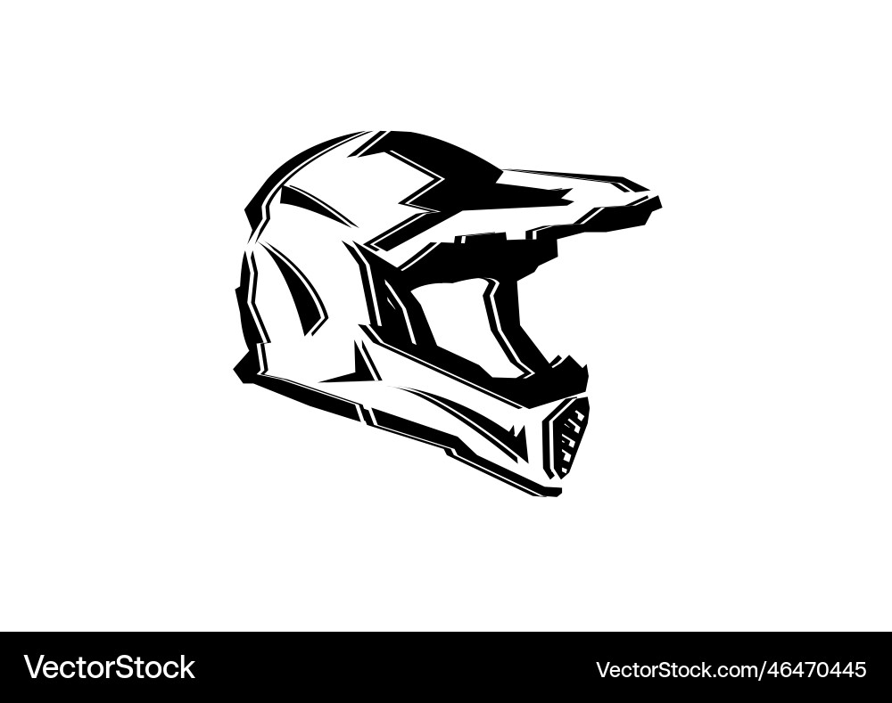 Cross motorcycle helmet Royalty Free Vector Image
