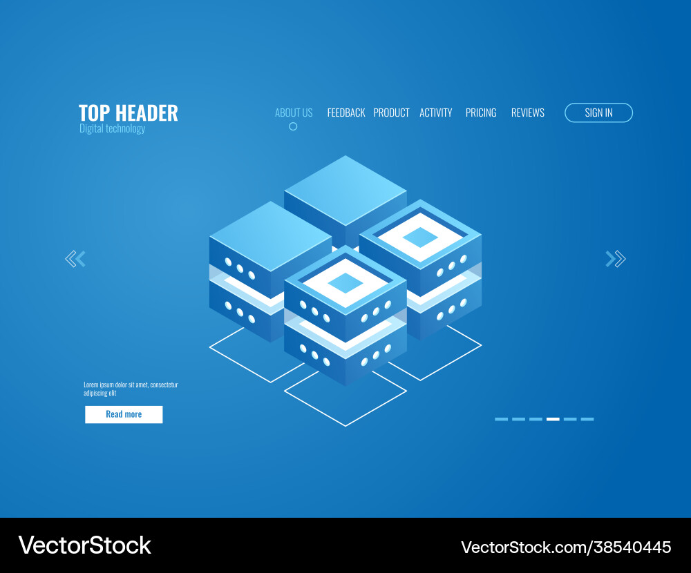 Database icon data processing and cloud storage Database icon data processing and cloud storage vector image