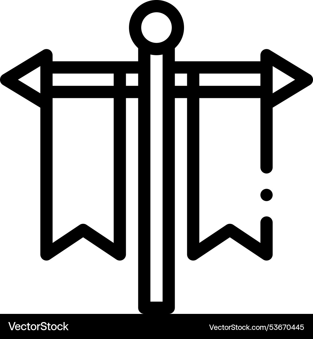 Flags icon thin linear style design isolated Flags icon thin linear style design isolated Vector Image
