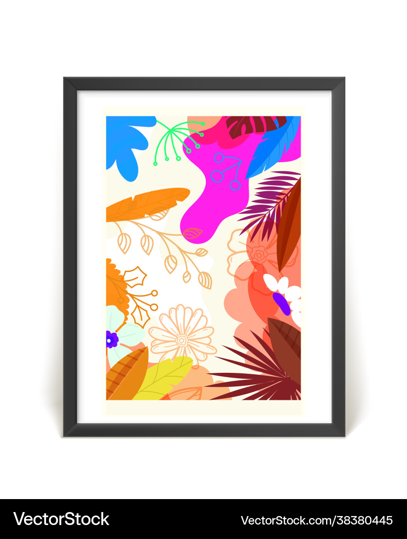 Frame with abstract composition vector image