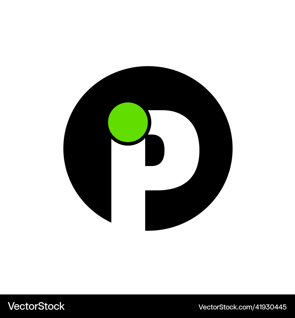 Ip company name initial letters monogram Vector Image