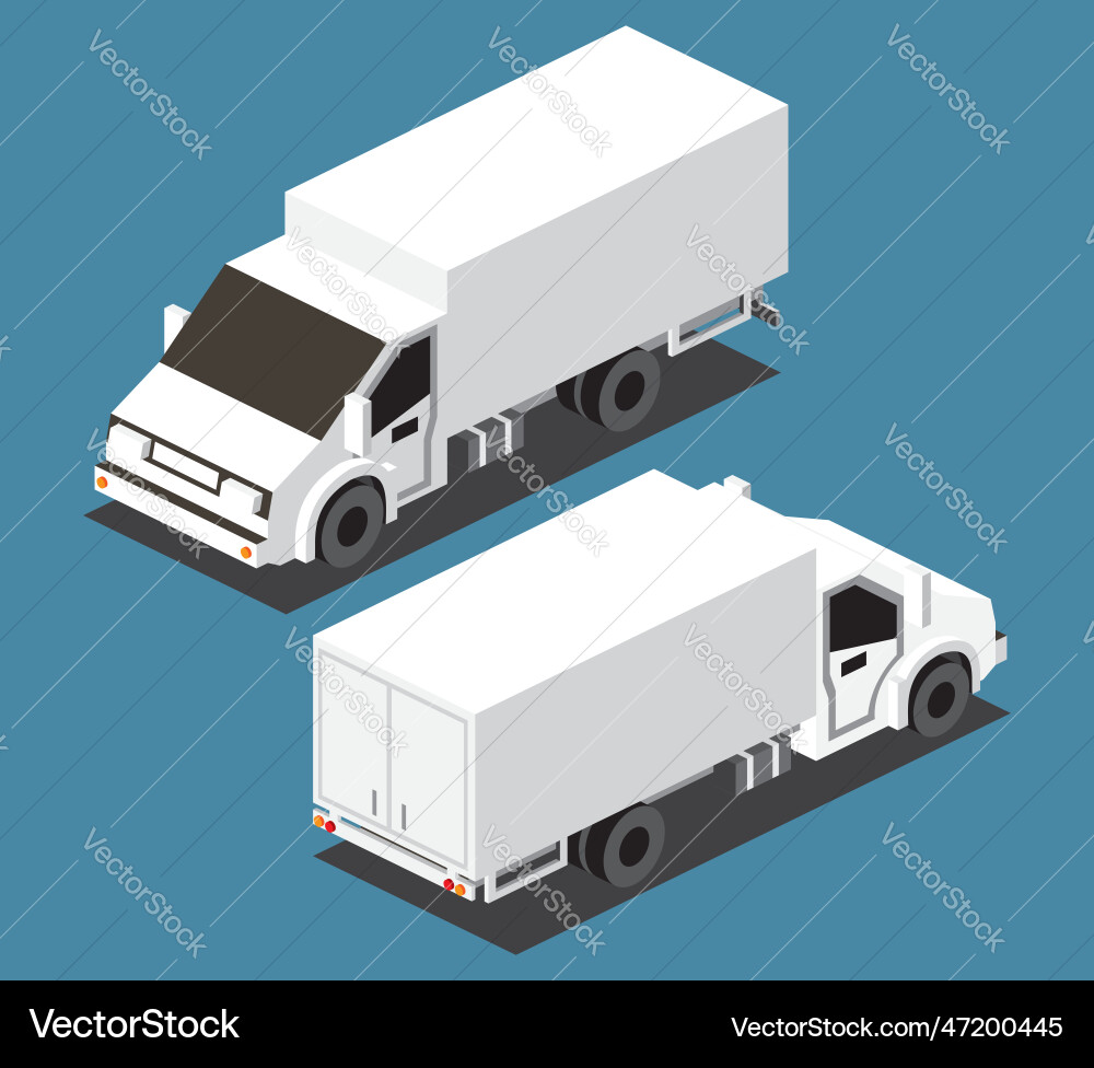 Isometrischer Lastkraftwagen Isometrischer Lastkraftwagen vektorbild