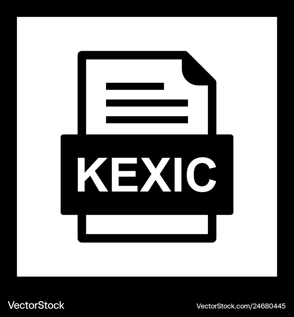 Kexic file document icon vector image