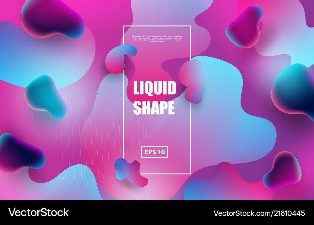 Liquid color background design fluid gradient Liquid color background design fluid gradient vector image