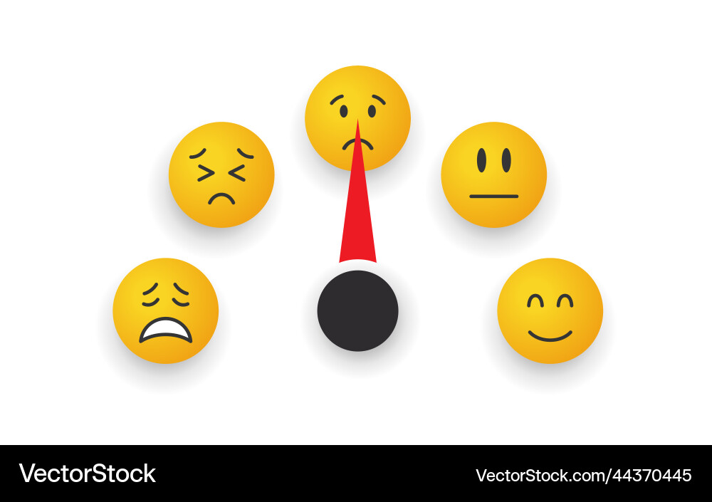 Mood scale satisfaction indicator rating Mood scale satisfaction indicator rating vector image