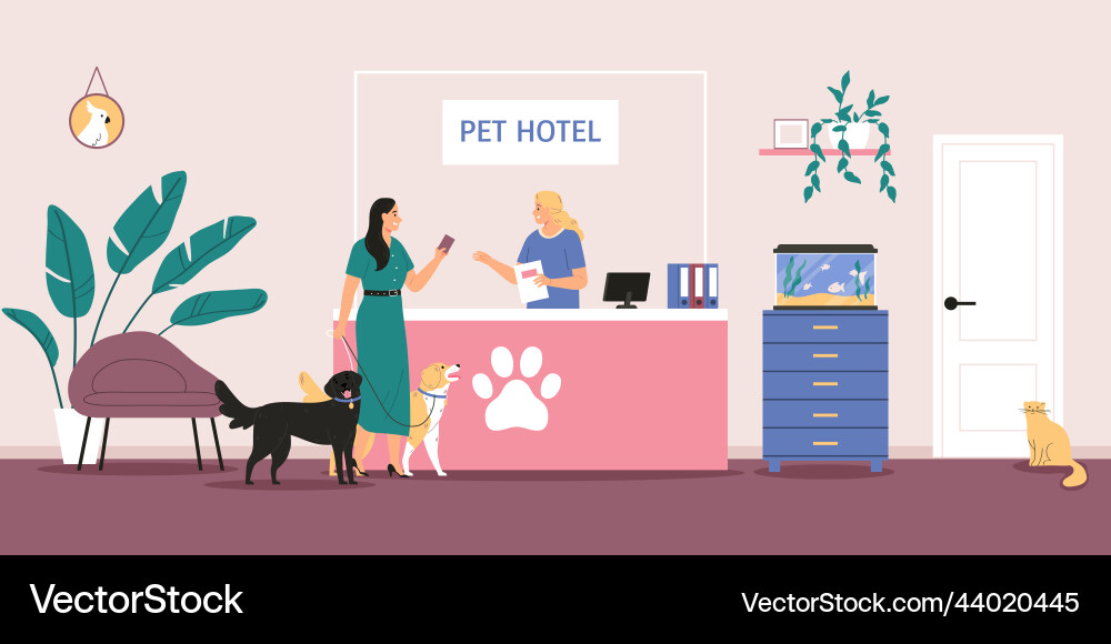 Pet hotel vector image