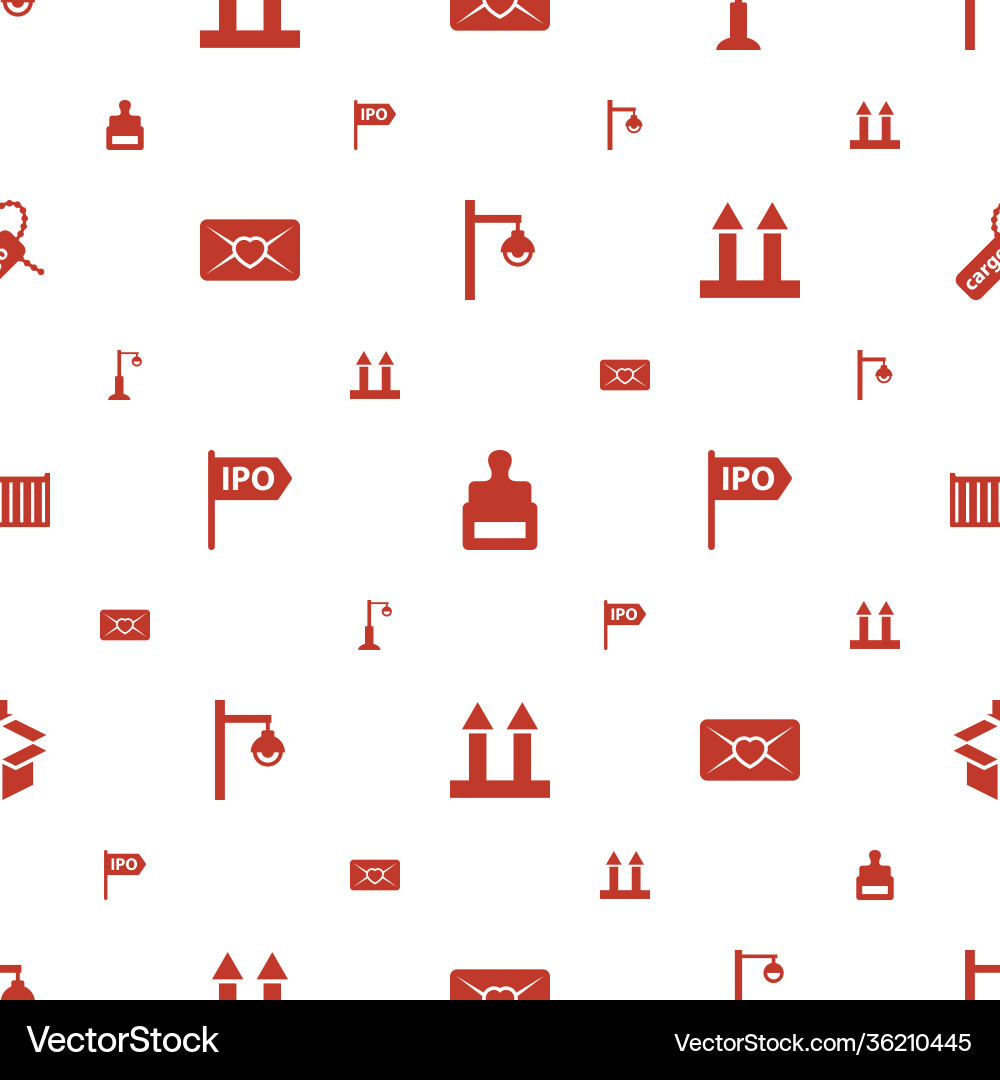 Post icons pattern seamless white background Vector Image