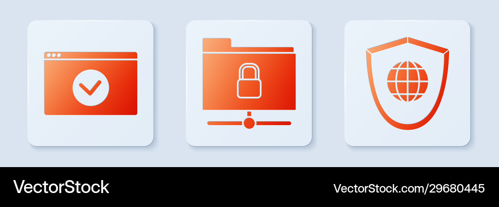 Set ftp folder and lock secure your site Set ftp folder and lock secure your site vector image