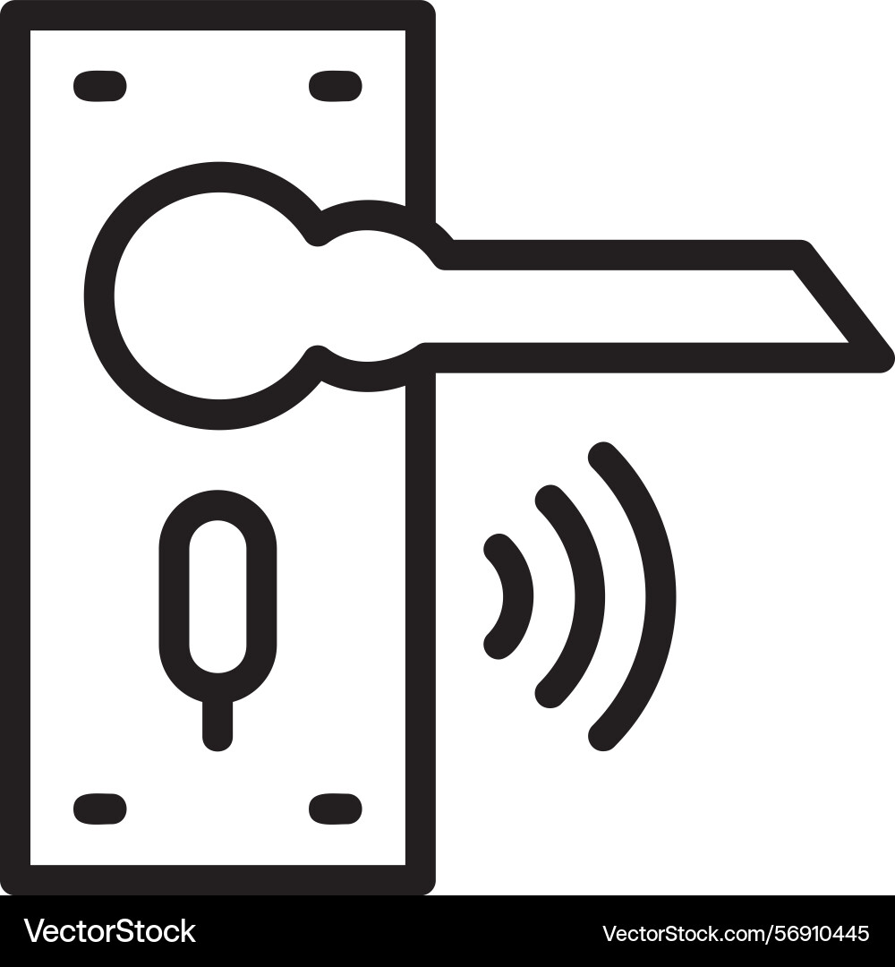 Smart lock linear style icon design Vector Image