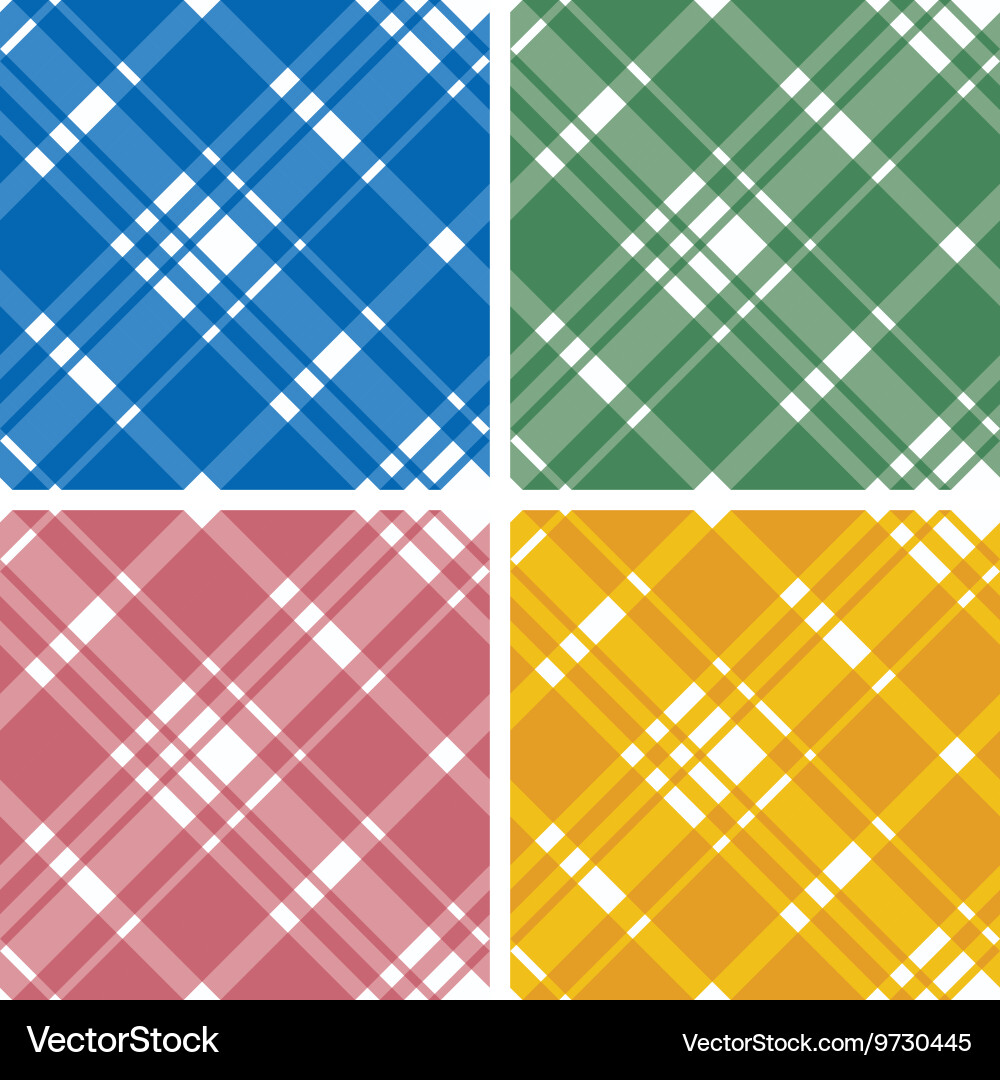 Tartan Checkered Pattern Set vector image