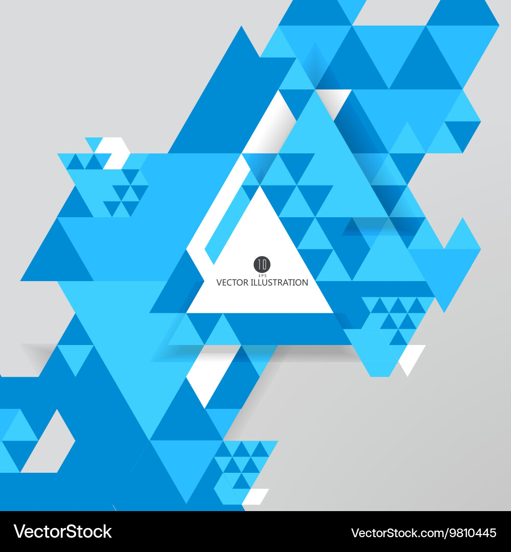 Triangular composition of abstract graphics Vector Image