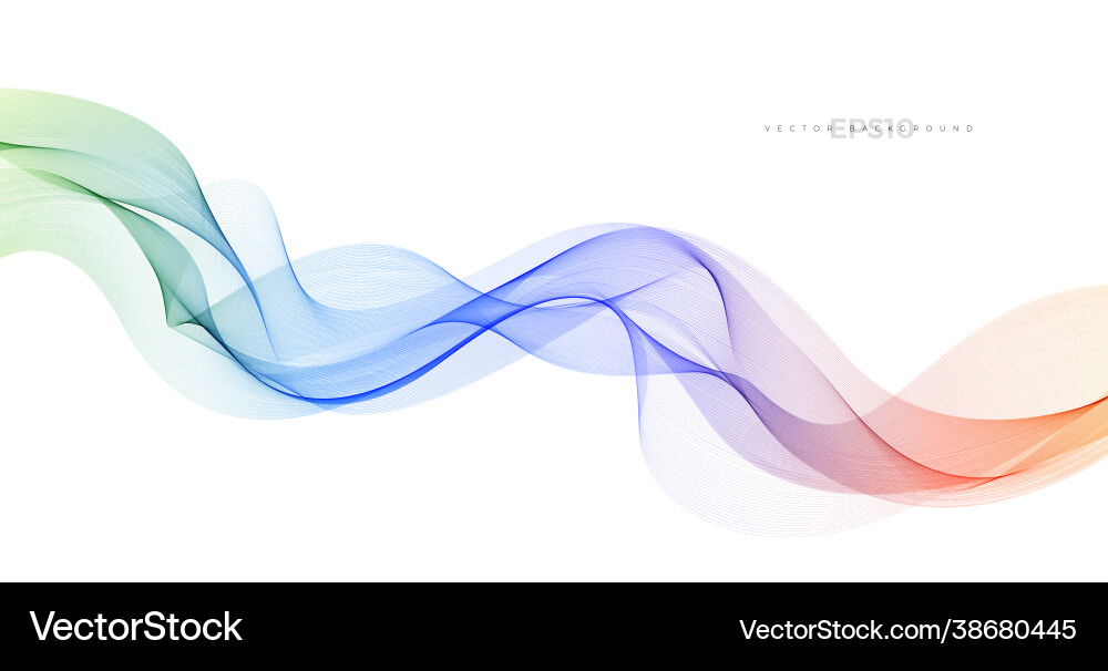 Wave element with abstract colorful lines vector image