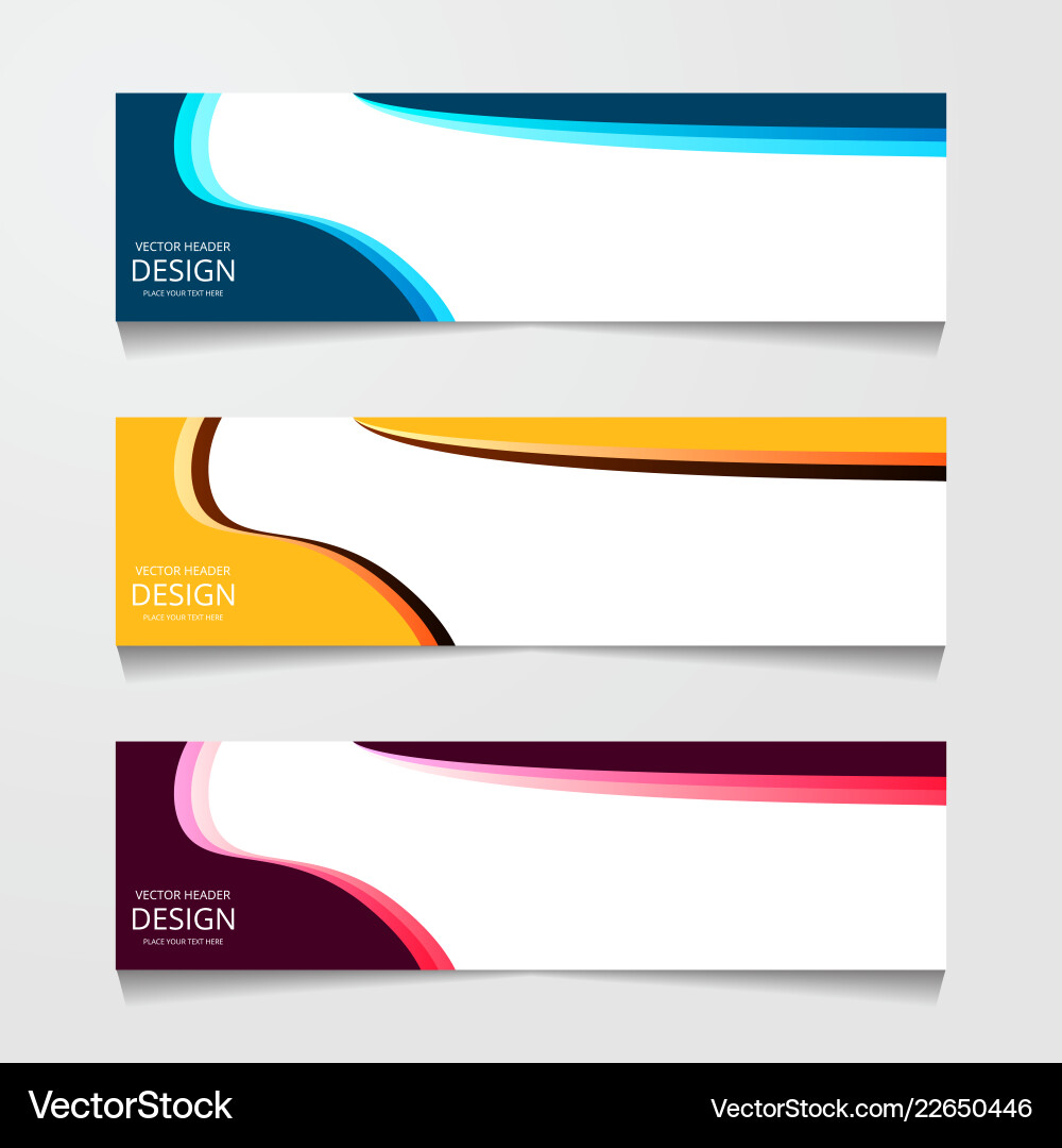 Abstract design banner web template with three Abstract design banner web template with three Vector Image