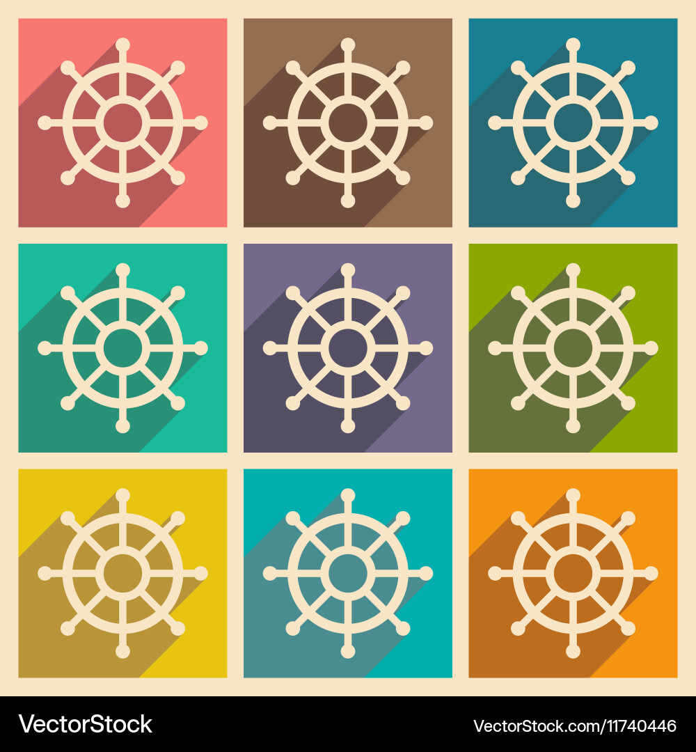 Flat with shadow concept and mobile application vector image