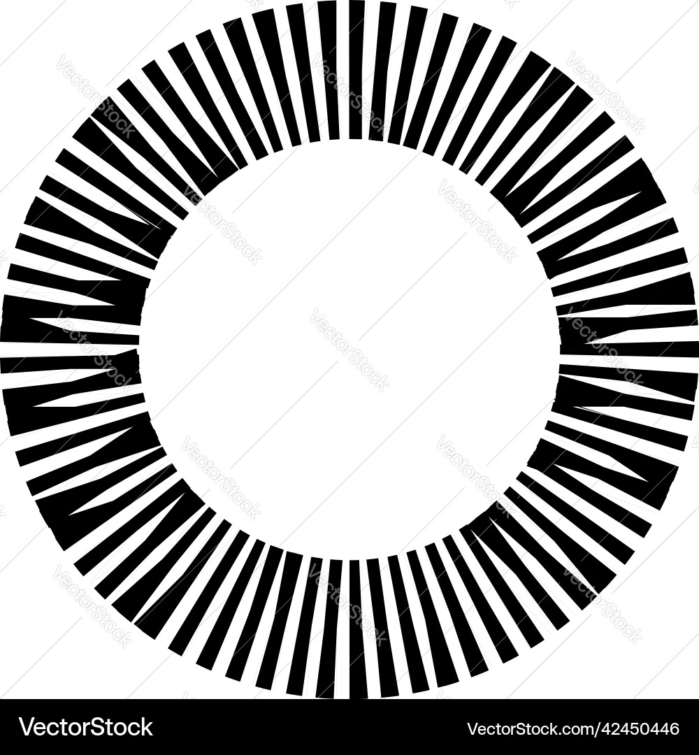 Geometric circle element with dashed lines Vector Image