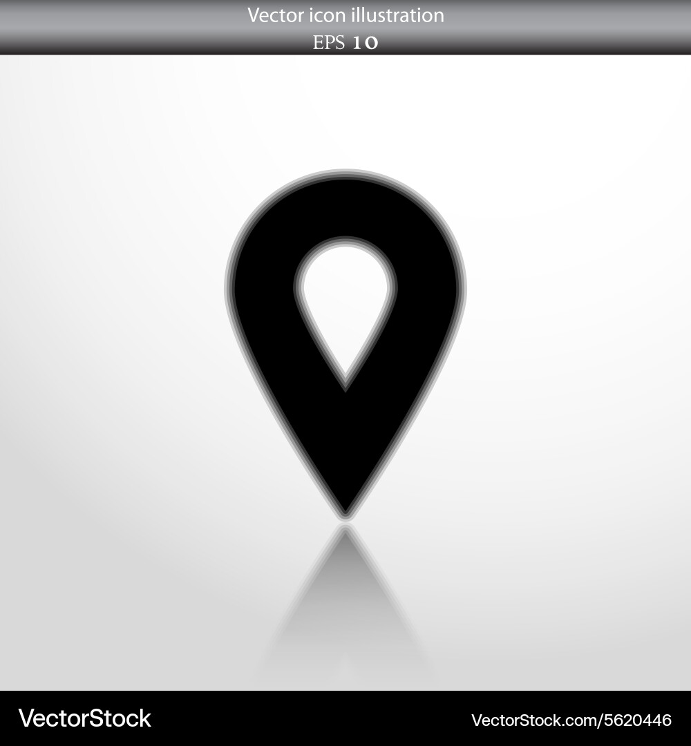 Map pointer web flat icon Vector Image