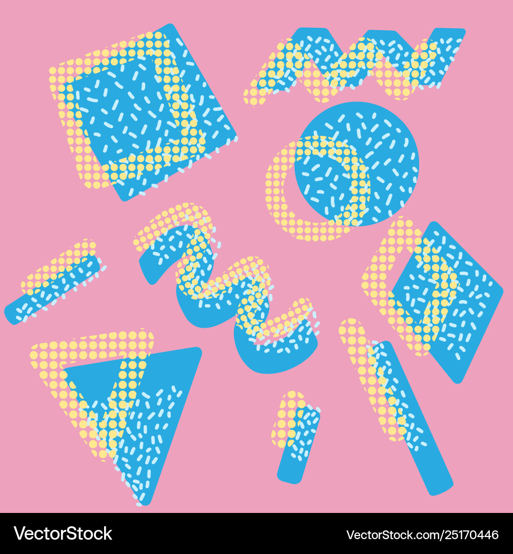 Memphis background with abstract shapes Memphis background with abstract shapes vector image