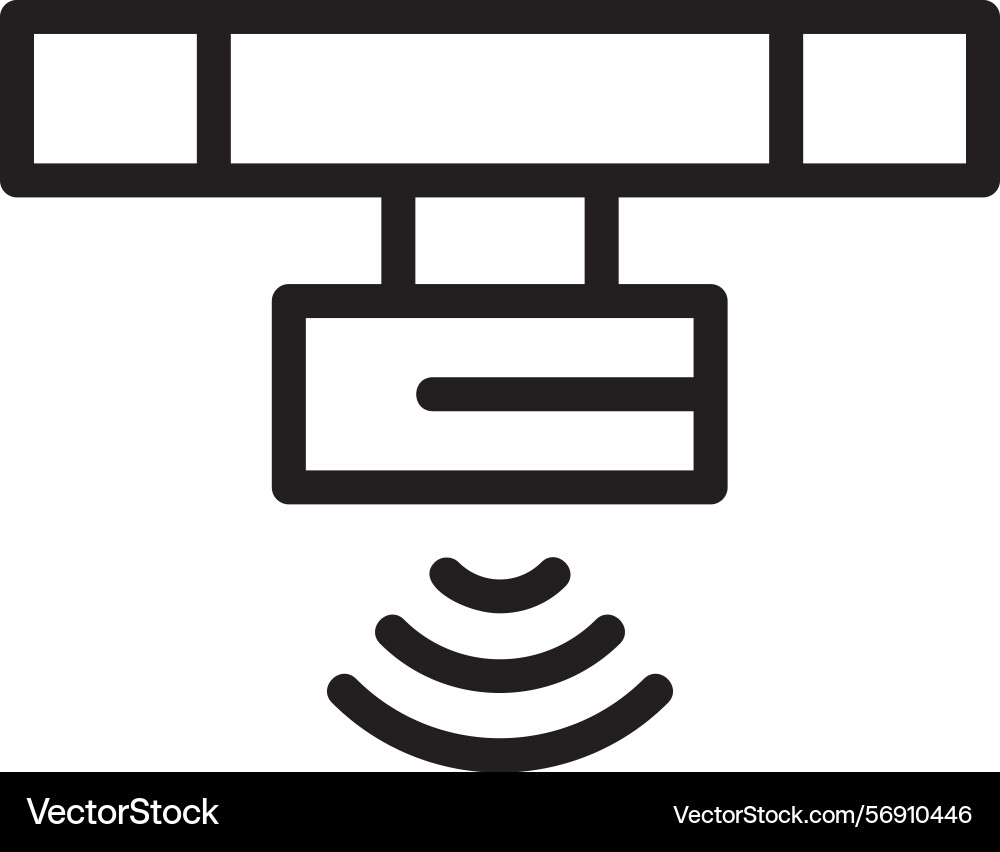 Motion sensor linear style icon design vector image