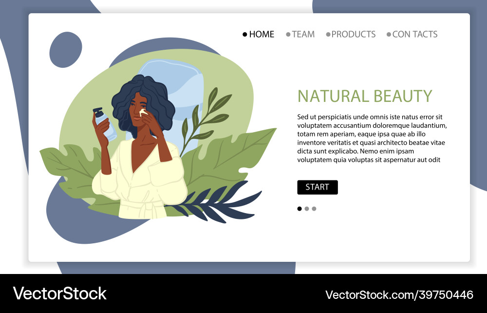 Natural beauty products organic cosmetics site Natural beauty products organic cosmetics site vector image