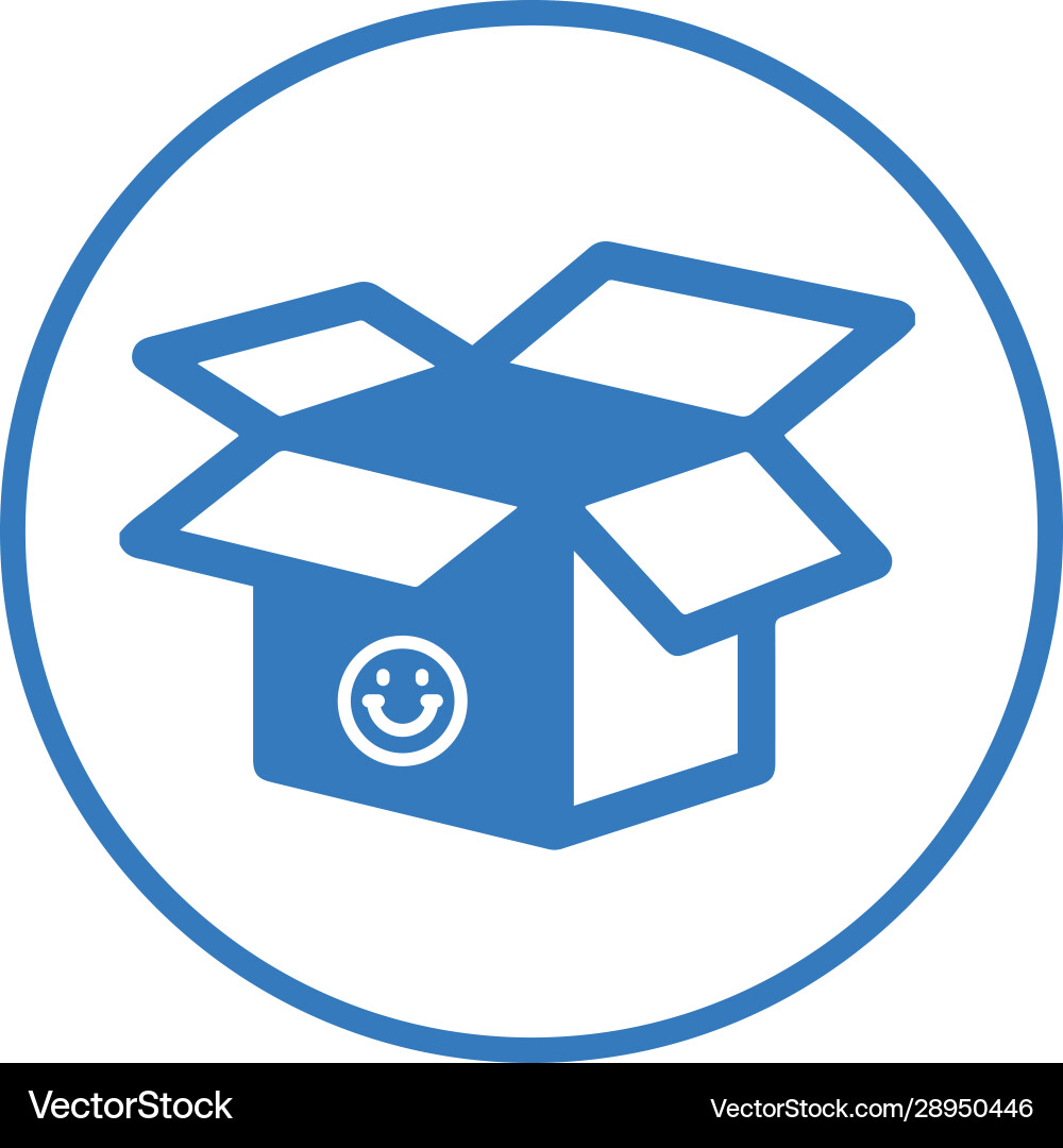 Open box icon empty packet Vector Image