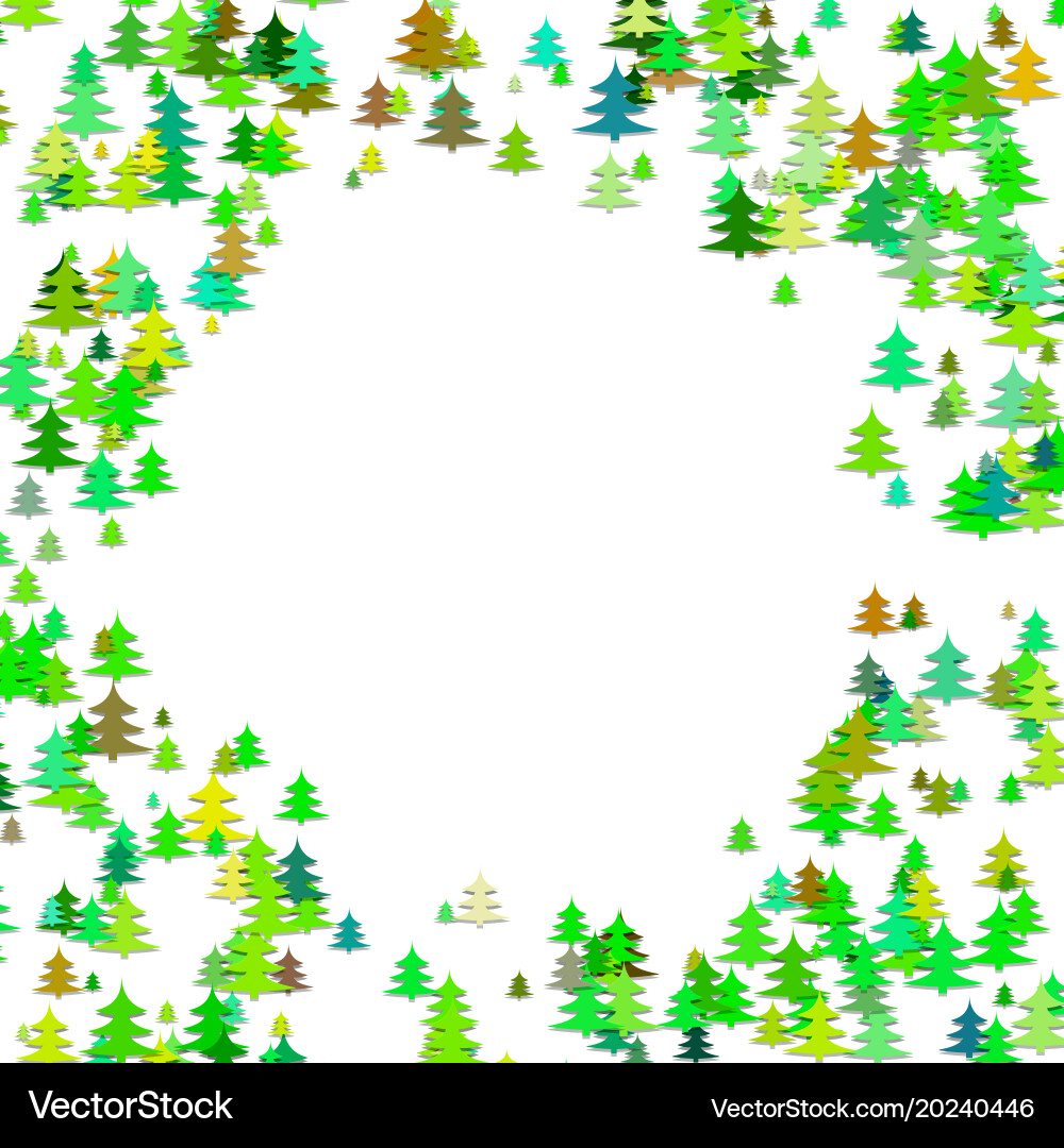 Random pine tree forest pattern background Vector Image